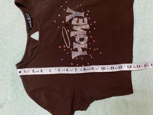SHEIN BROWN CROP TOP.