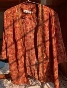 Vintage Floral Print Kimono Jacket