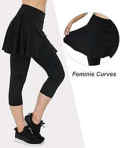 Black branded Skirted Leggings