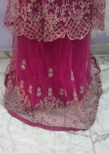 Golden Embroidery Lehenga Choli With Dupatta