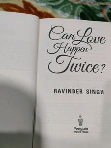 Novel Can Love Happen Twice By Ravinder Singh