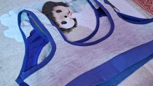 Blue Non Padded Sports Bra
