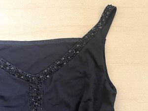 Y2k Elegant Embellished Black Top