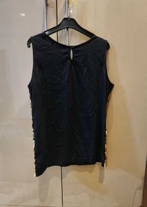 Gold Sequin Tank Top by Dorothy Perkins