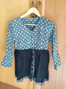 Pure Cotton Peplum Top