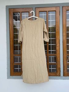 Elegant Light Beige Cotton  Kurti