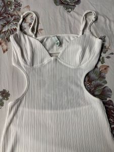 Newme White Cutout Maxi Dress