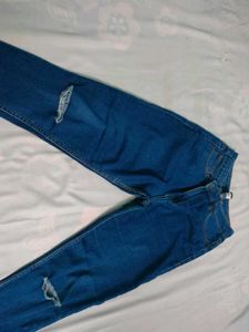Ripped Hem Jeans