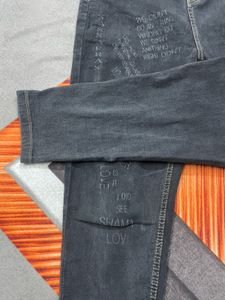 Unique Graphic Print Denim Jeans