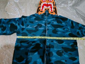 BAPE Color Camo Tiger Full Zip Hoodie Blue