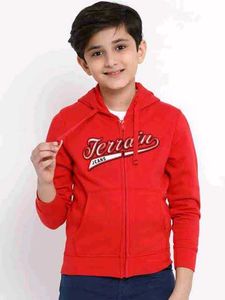Red Terrain Jeans Hoodie