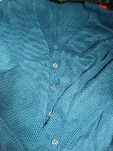 Blue Cardigan Sweater