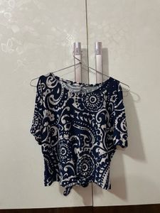 Blue Top shoulder cuts