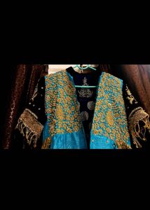 Elegant Zardozi Dress with Jacket