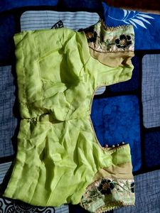 Beautiful Green Chikankari Saree