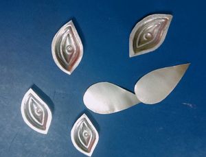 pure silver eyes and bindi set of 2 for pooja
