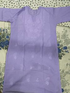 Lavender Embroidered Kurta