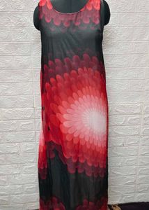 Red ♥️ &amp; Black Maxi Dress