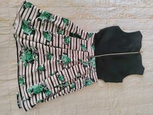 Striped Floral Dress