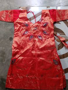 red banarasi silk