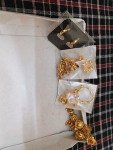Vintage Gold Tone Earring Lot