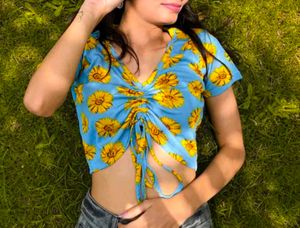 Floral Print Crop Top