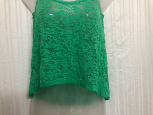 Tezenis Lace Green Sleeveless Top