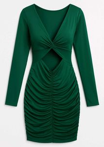 Green Knot In Front Dress