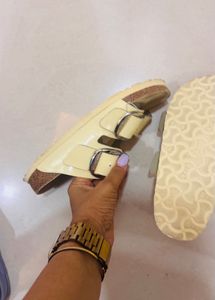 Birkenstock Arizona Pale Yellow Sandals - Size 36