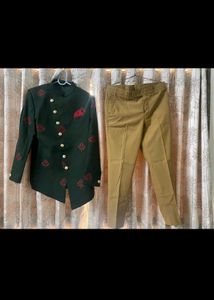 Stylish Green Nehru Suit