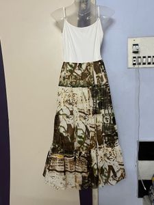 Pintrest Korean Tiered New York Print One Piece