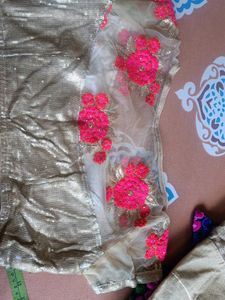 Golden Blouse With Embroidery