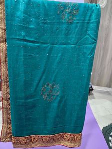 Elegant Teal Saree
