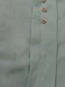 Mint Green Button-Down Top