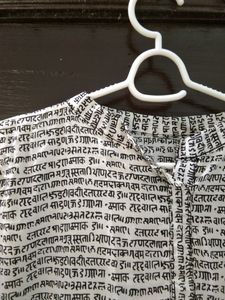 Konkani Printed Black N White Kurta