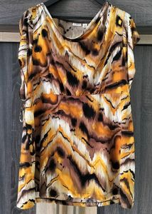 CATO Professional TIGER Print Short Sleeve Dress