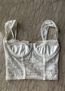 White Lace Corset Top