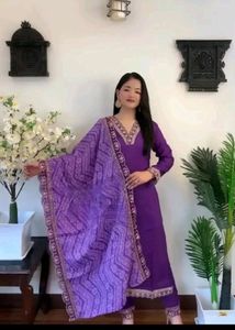 Thread Work Dupatta Set For Women