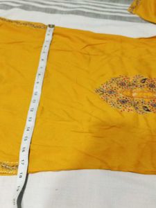 Yellow Embroidered Kurta