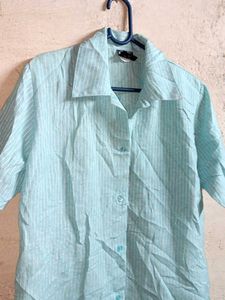 Women&#39;s Formal Shirt Top Half-sleeve Stripped