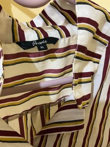 Striped Cropped Blouse