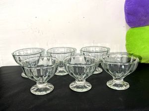 Vintage Glass Dessert Cups (Set of 6)