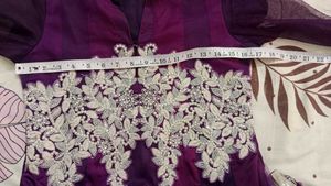 Purple Anarkali Suit with Embroidery🌸