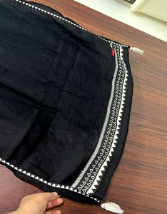 W Black solid Dupatta