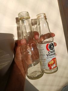 Pair Of Kitchen Glass Bottle