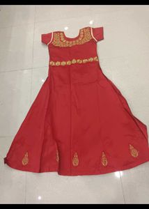Red Embroidered Kurti