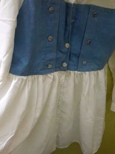 Blue &amp; White Corset Dress/top