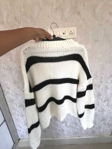 oversized striped cardigan