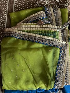 Royal Blue Suit With Dupatta