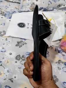 Twenty Dresses Black Buckle Slides